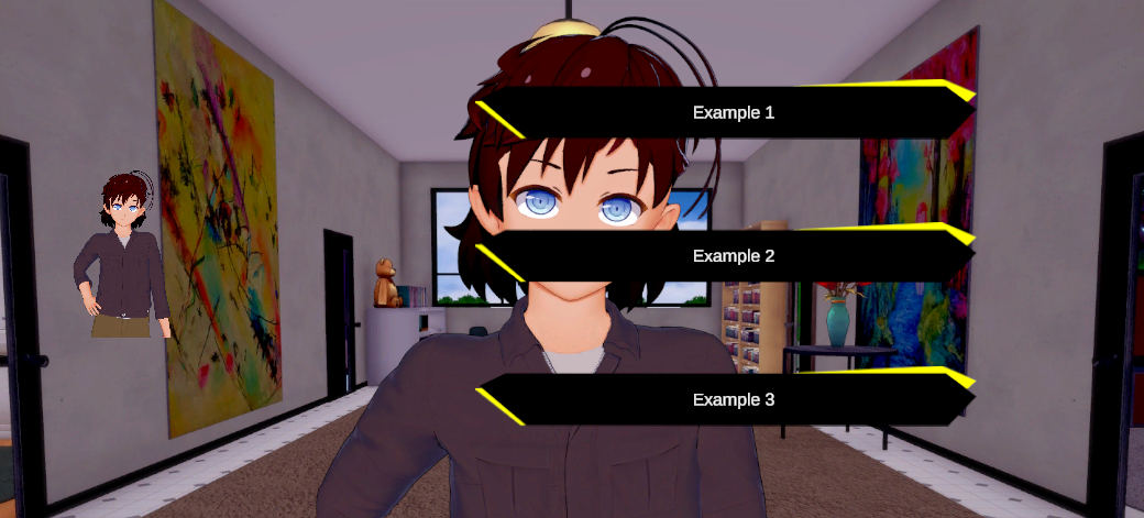 The same choice as the player sees it: the prompt and its buttons