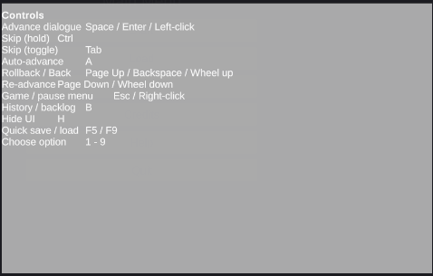 The player rebinding a key in game