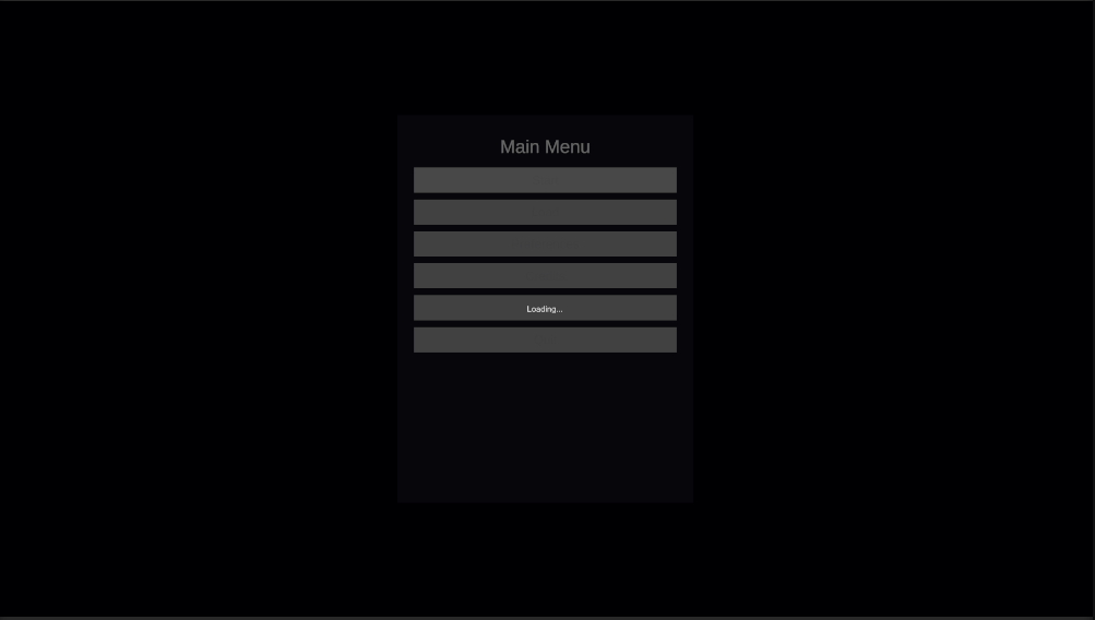 The loading screen covering the first frames of the game