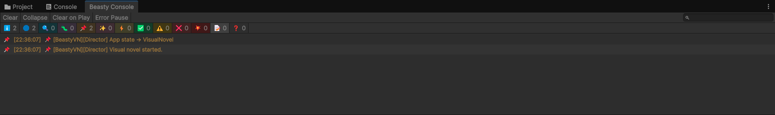 The per-category log switches, and the master switch