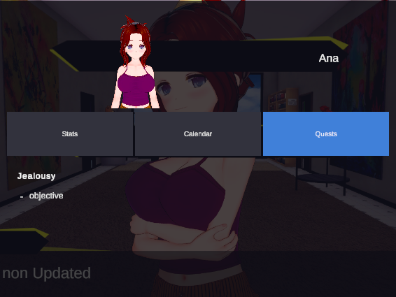 The quest log: active quests, objectives and the current hint