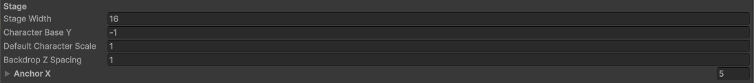 The stage section of VN Settings