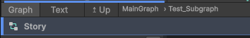 The subgraph breadcrumb and the Up button